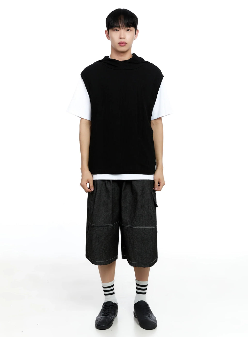 Men's Knit Tank Hoodie IG520