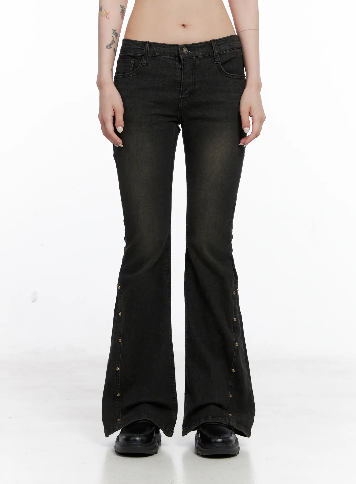 Milan Studded Flare Jeans CS512