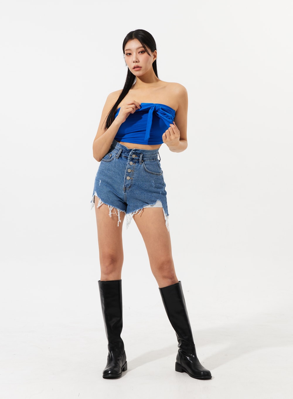 High Waist Denim Shorts IM308