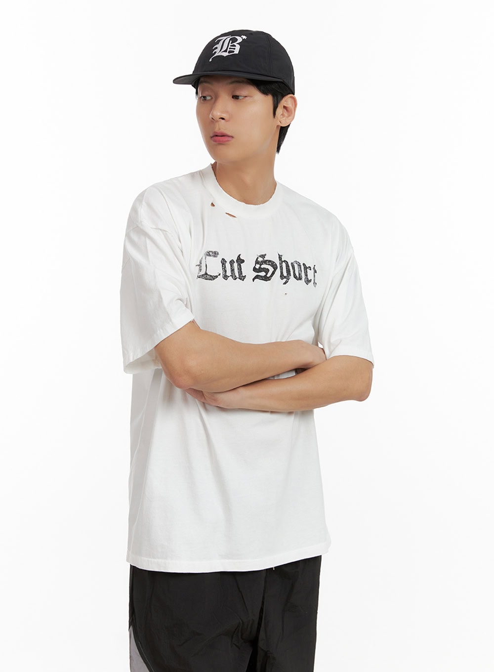 Men's Oversized Lettering T-Shirt IL404