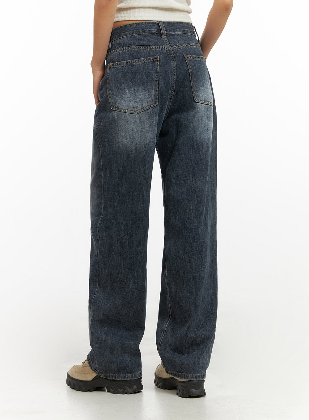 Wide Fit Straight Jeans IY422