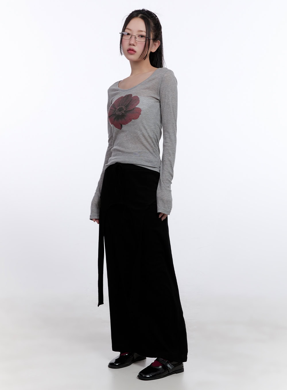 Floral Graphic Slim-Fit Top CJ511