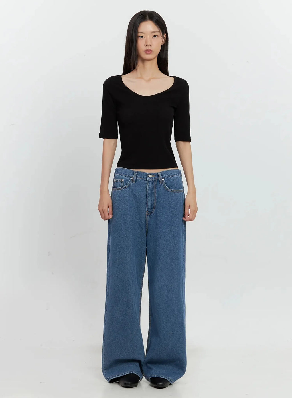 Basic 3/4-Sleeve Top IL528