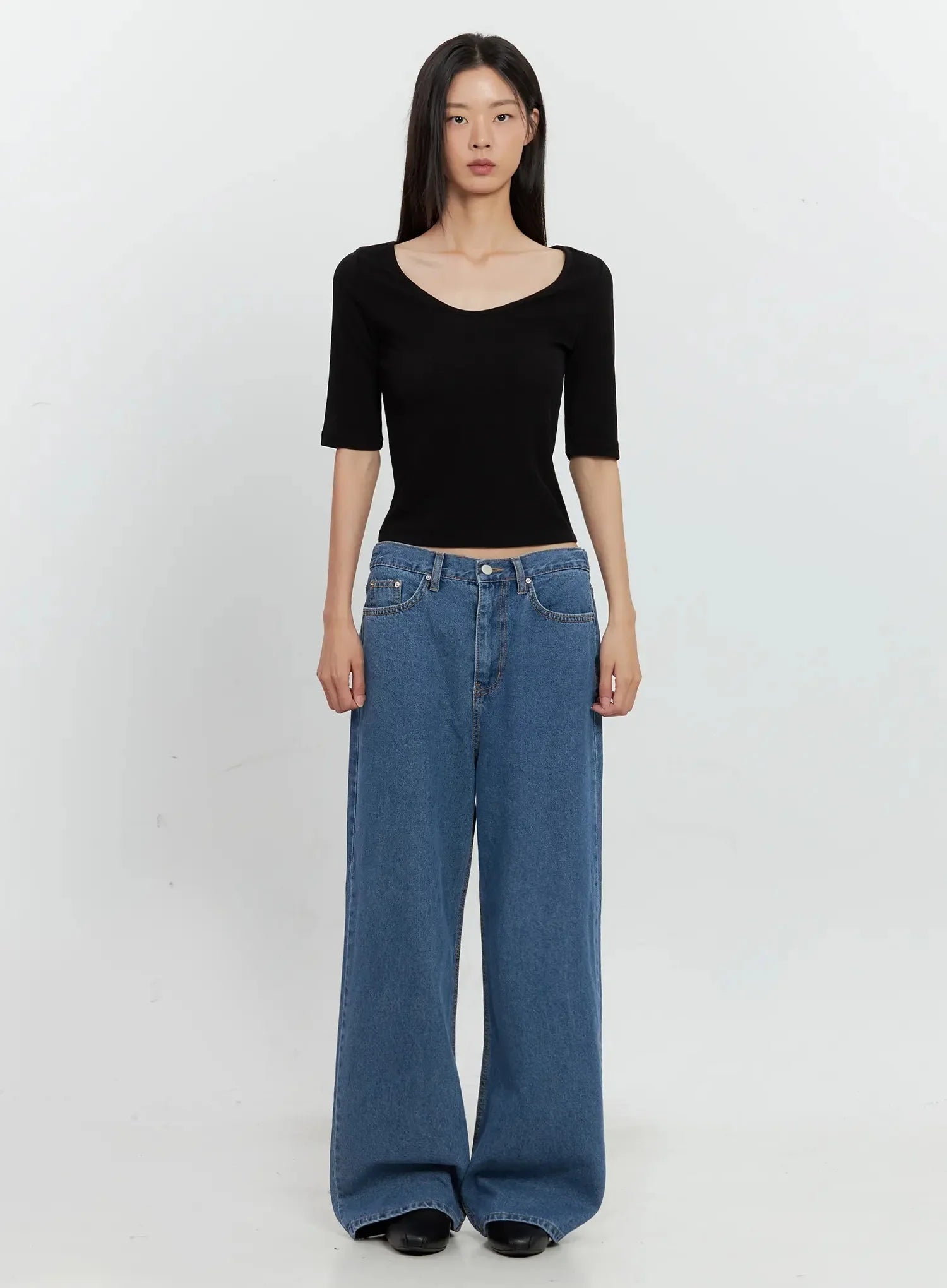 Basic 3/4-Sleeve Top IL528