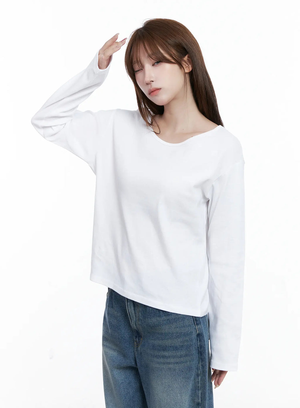 Basic Crew Neck Long Sleeve T-Shirt CG529