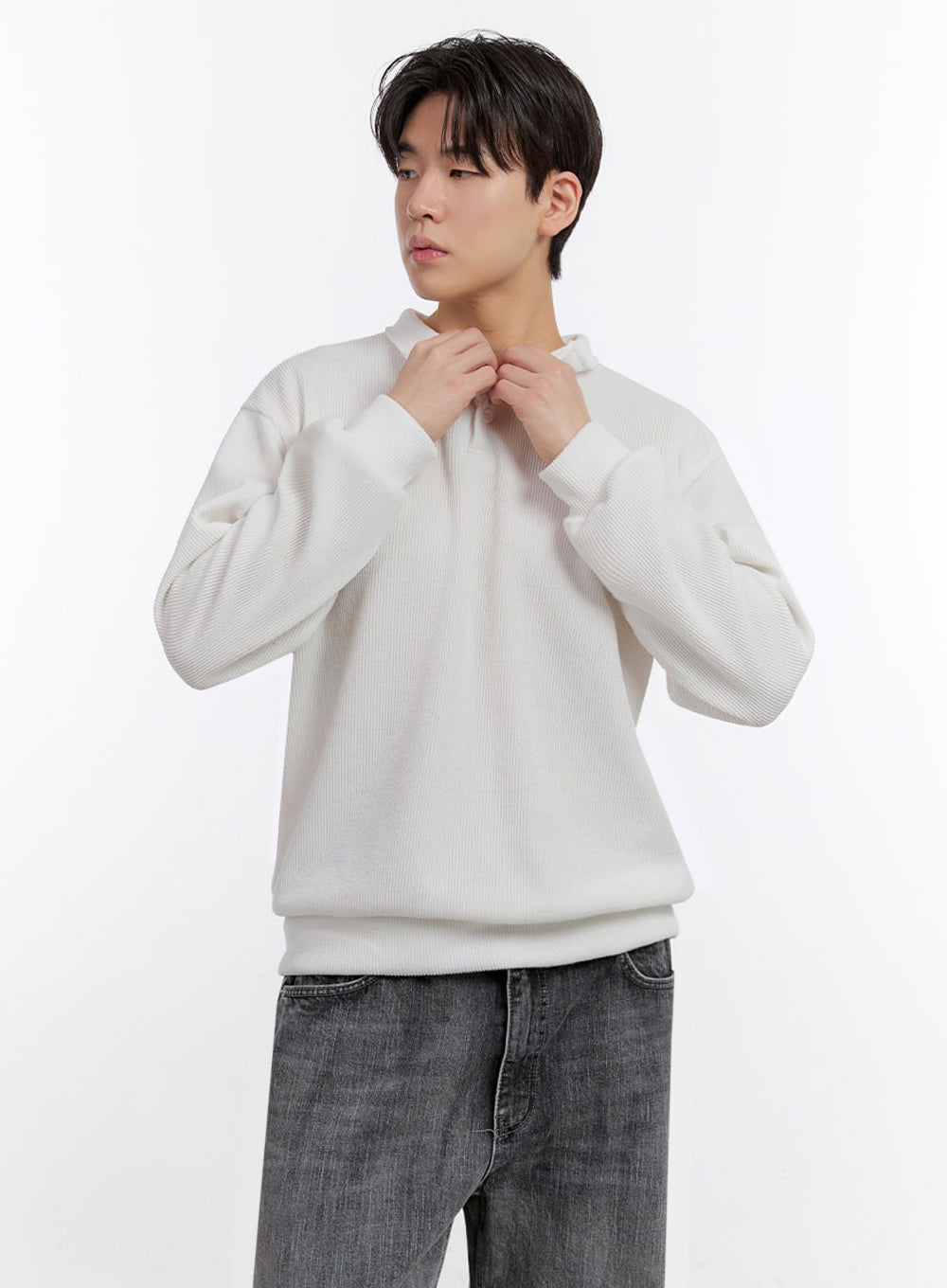 Men's Essential Collared Sweatshirt IM525