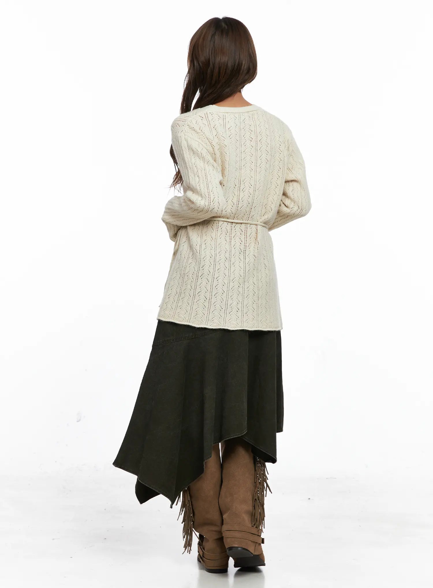 Cable Knit Sweater and Scarf Set CO513