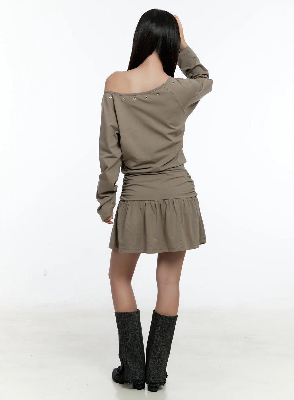 Studded Off-Shoulder Mini Dress CS517