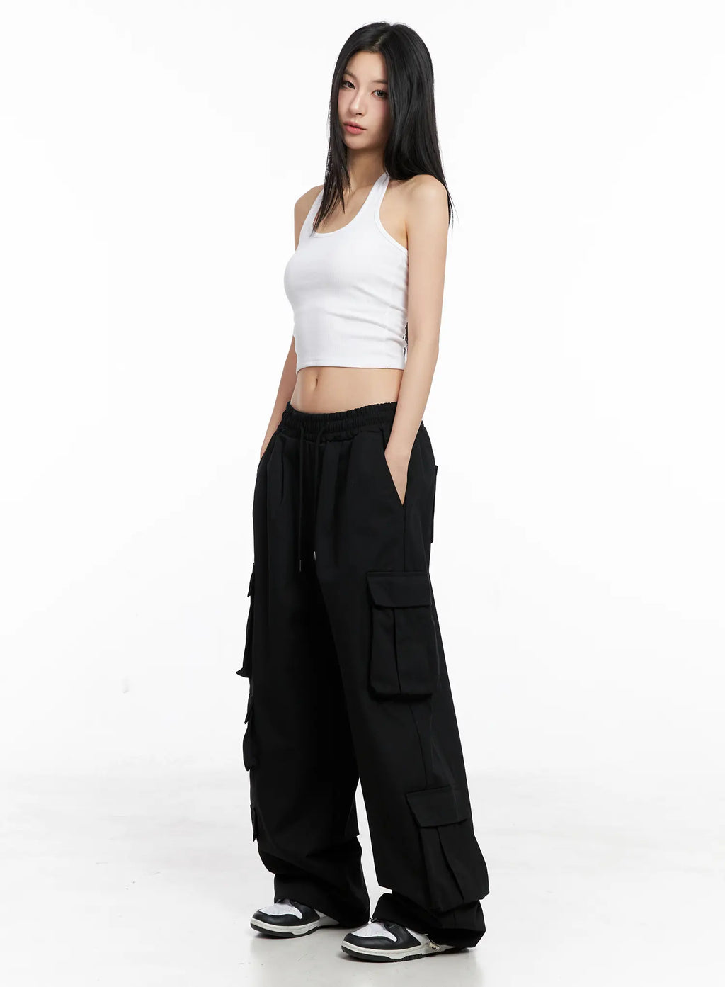 Ribbed Halter Crop Tank Top CC1109