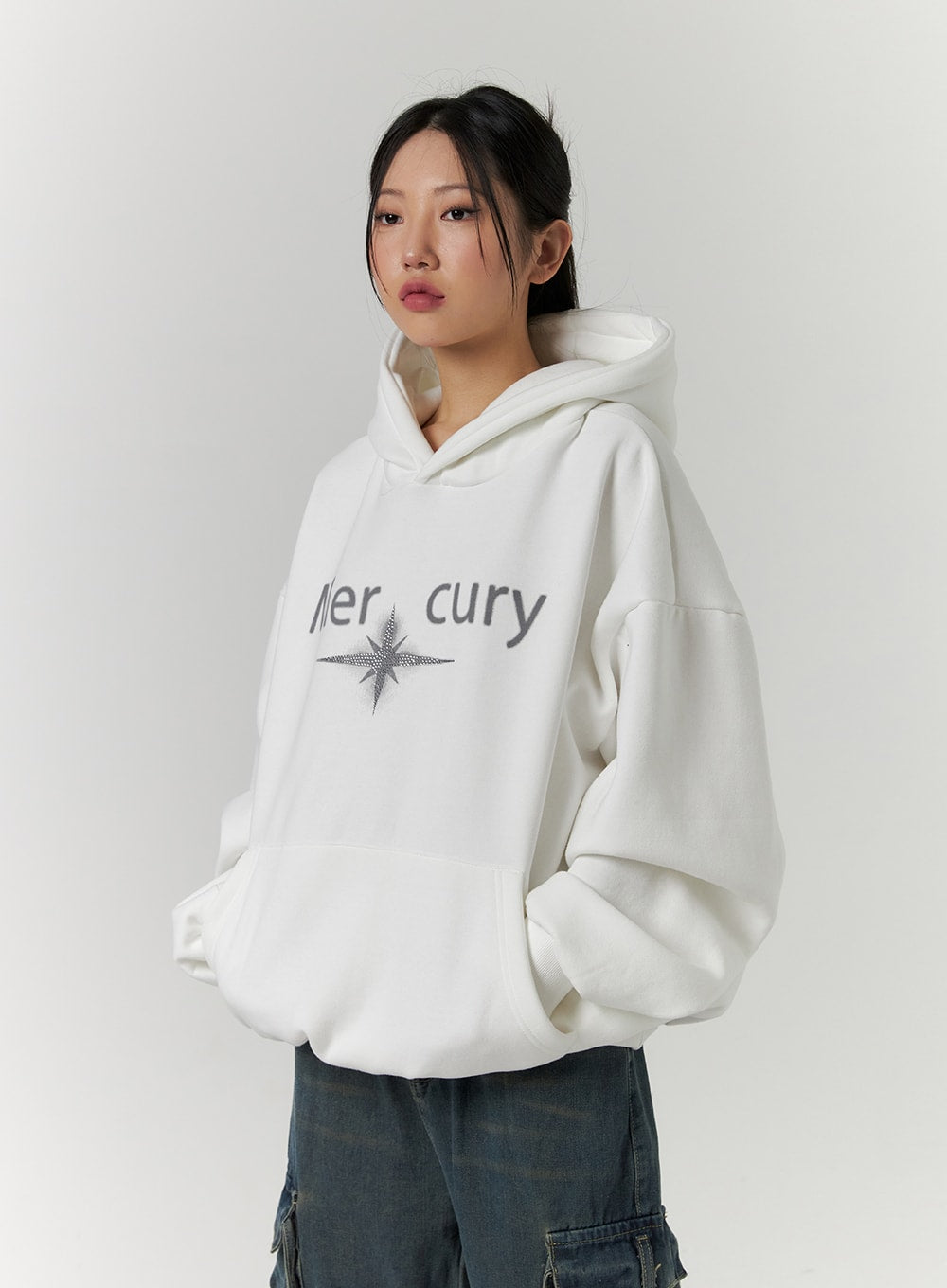 Graphic Lettering Hooded Sweatshirt CD312