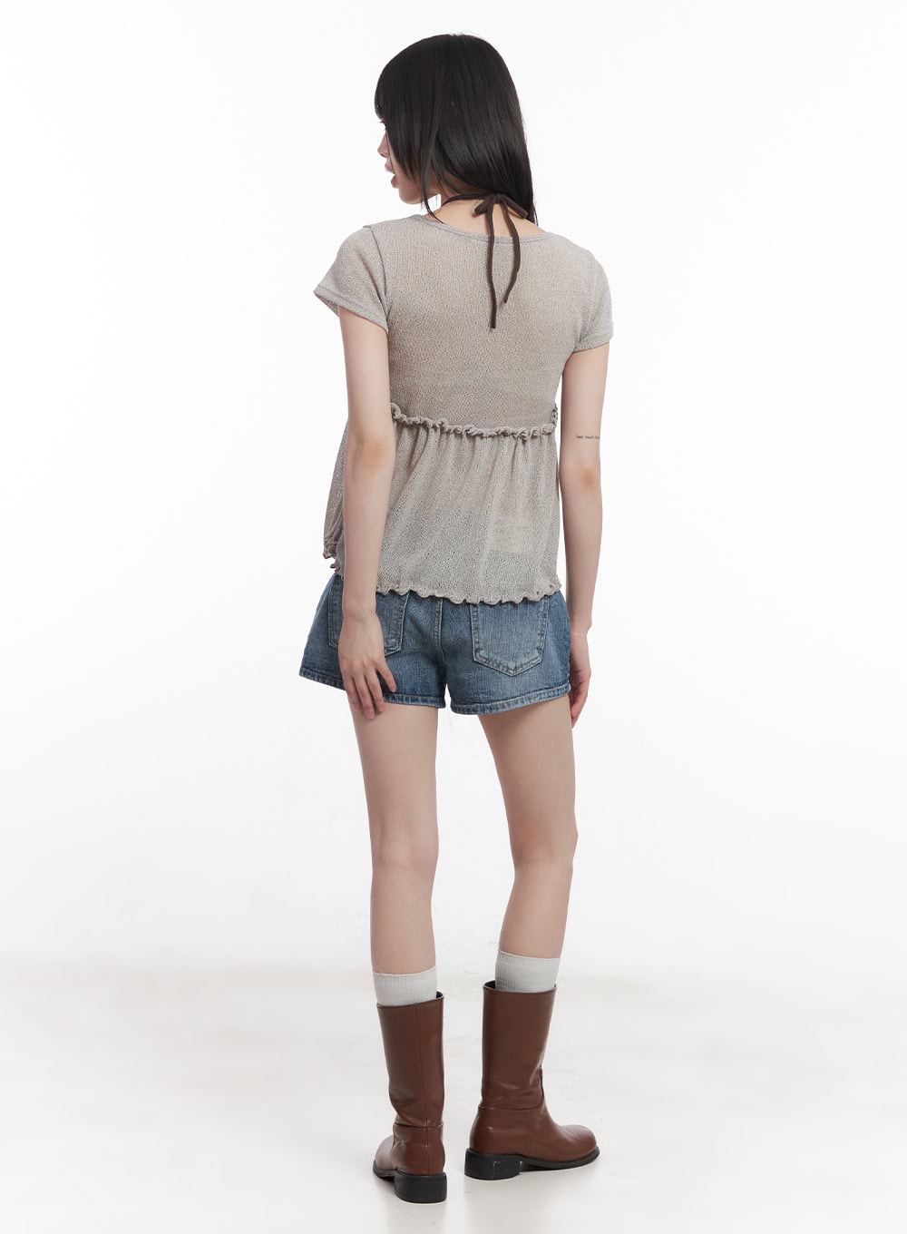 Frill Half-Sleeve Blouse CU506