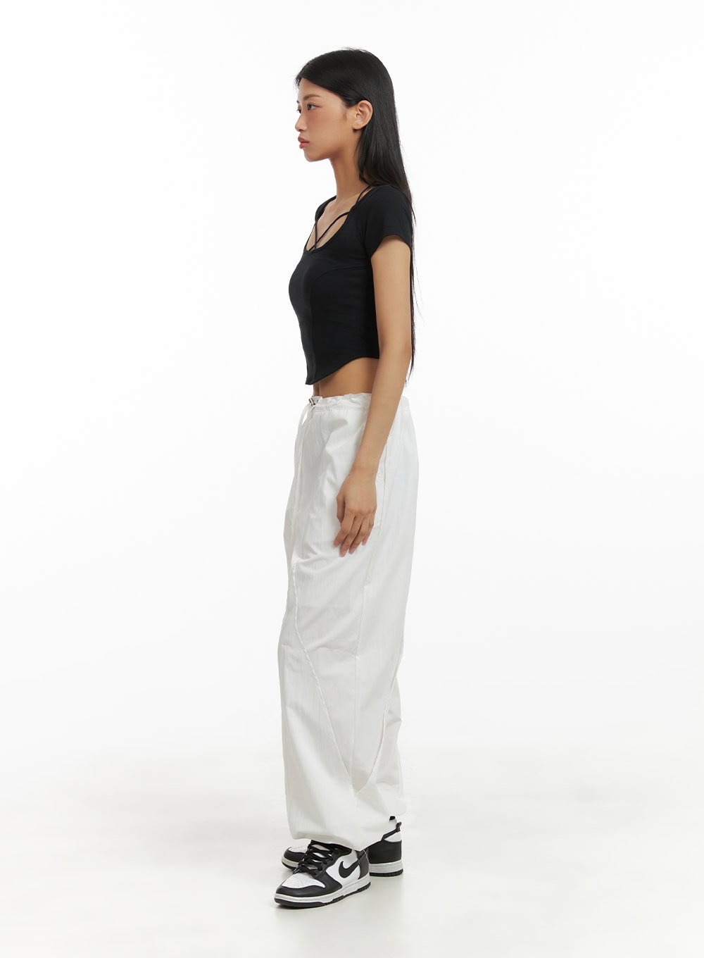 X Strap Solid Crop Tee CA424