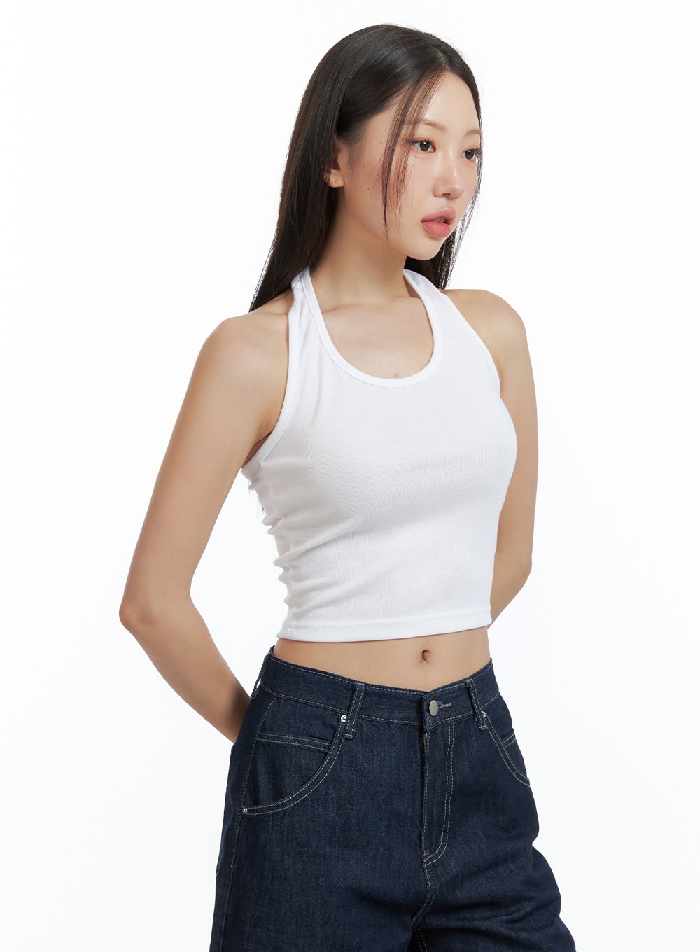 Halterneck Crop Tank Top OL401