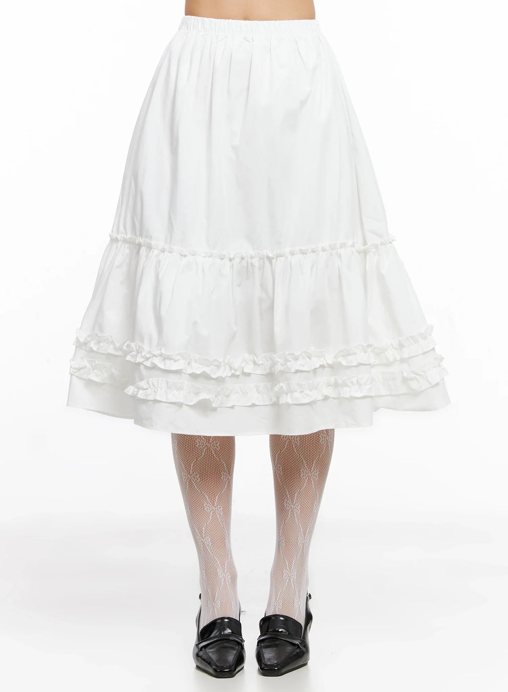 Ruffle Layered Midi Skirt IG527