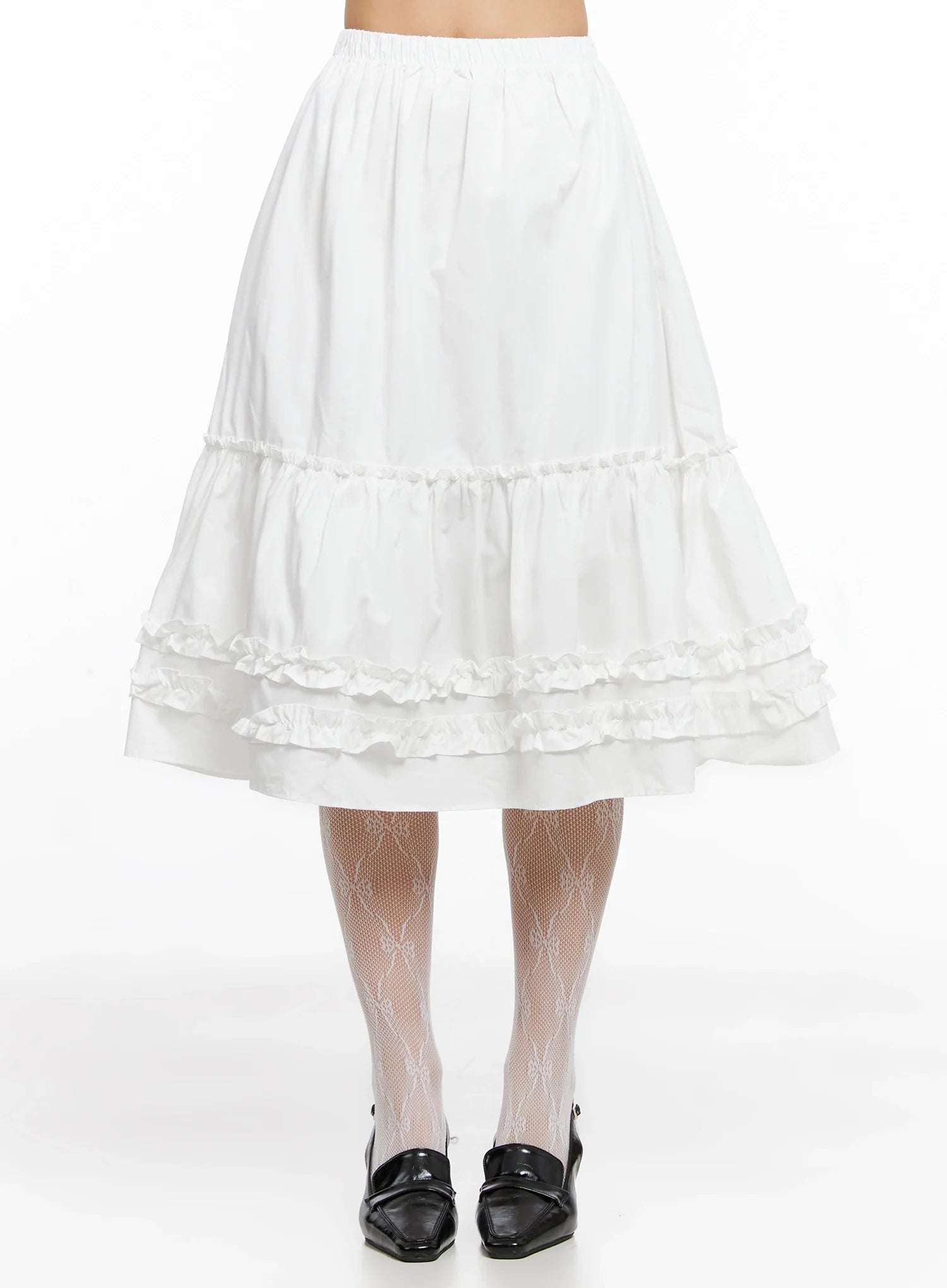 Ruffle Layered Midi Skirt IG527