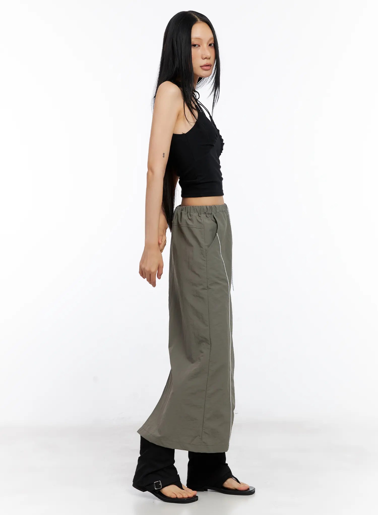 Shirred Halter Tank Top CL530