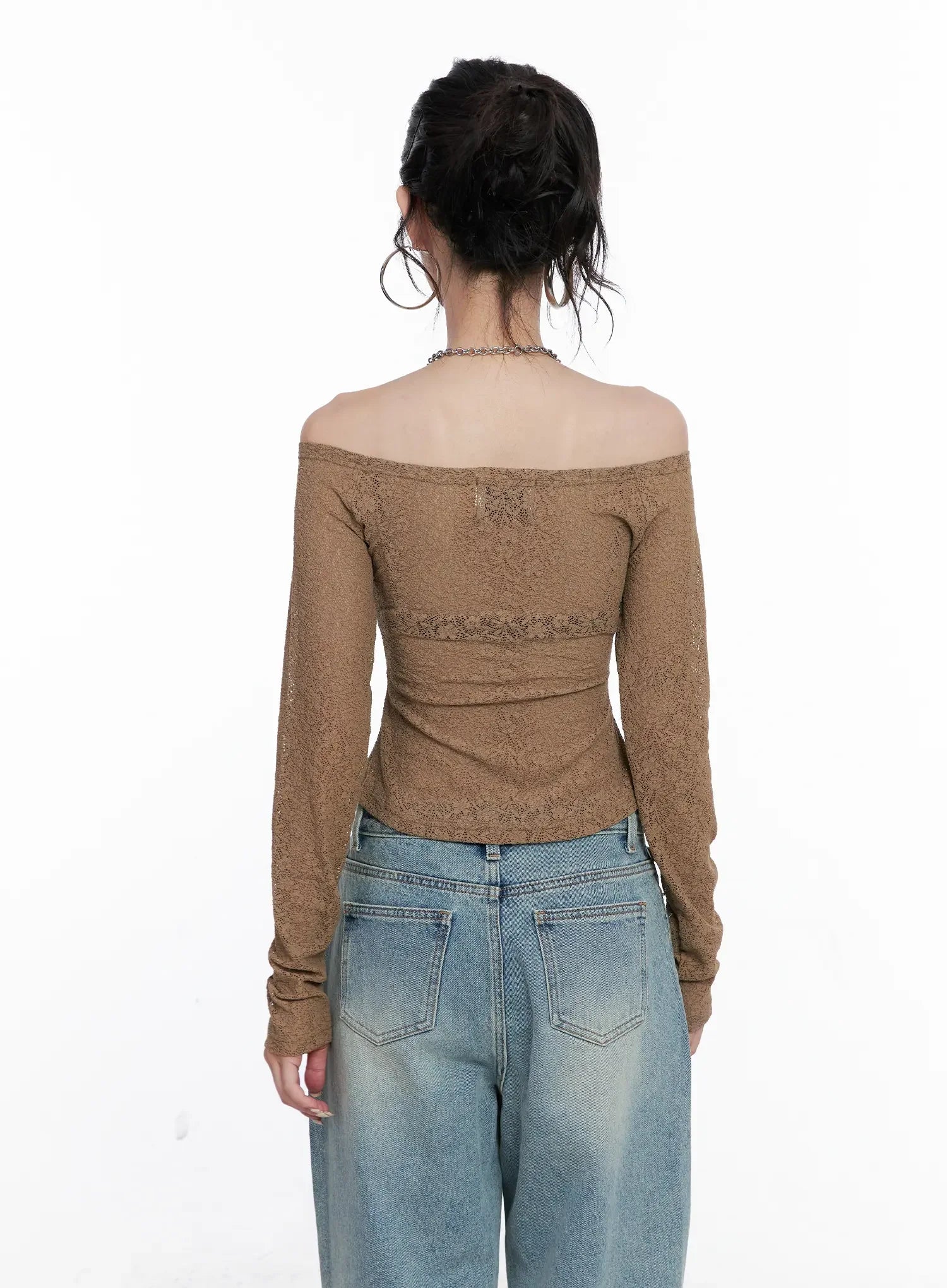 Lace Off Shoulder Top CS512