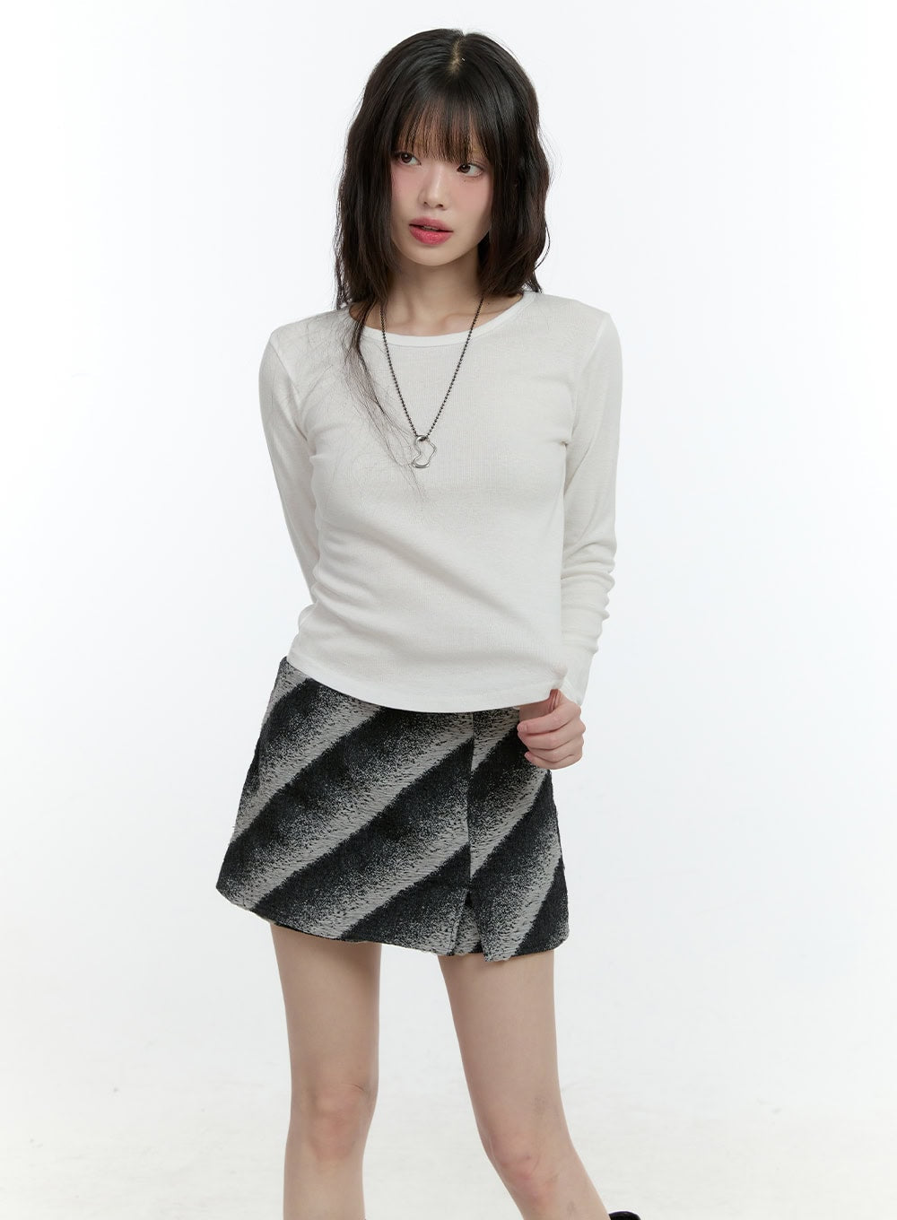 Silver Pendant Ball-Chain Necklace CF507