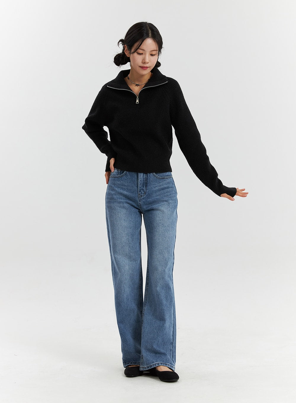 Half-Neck Zip Sweater OD321