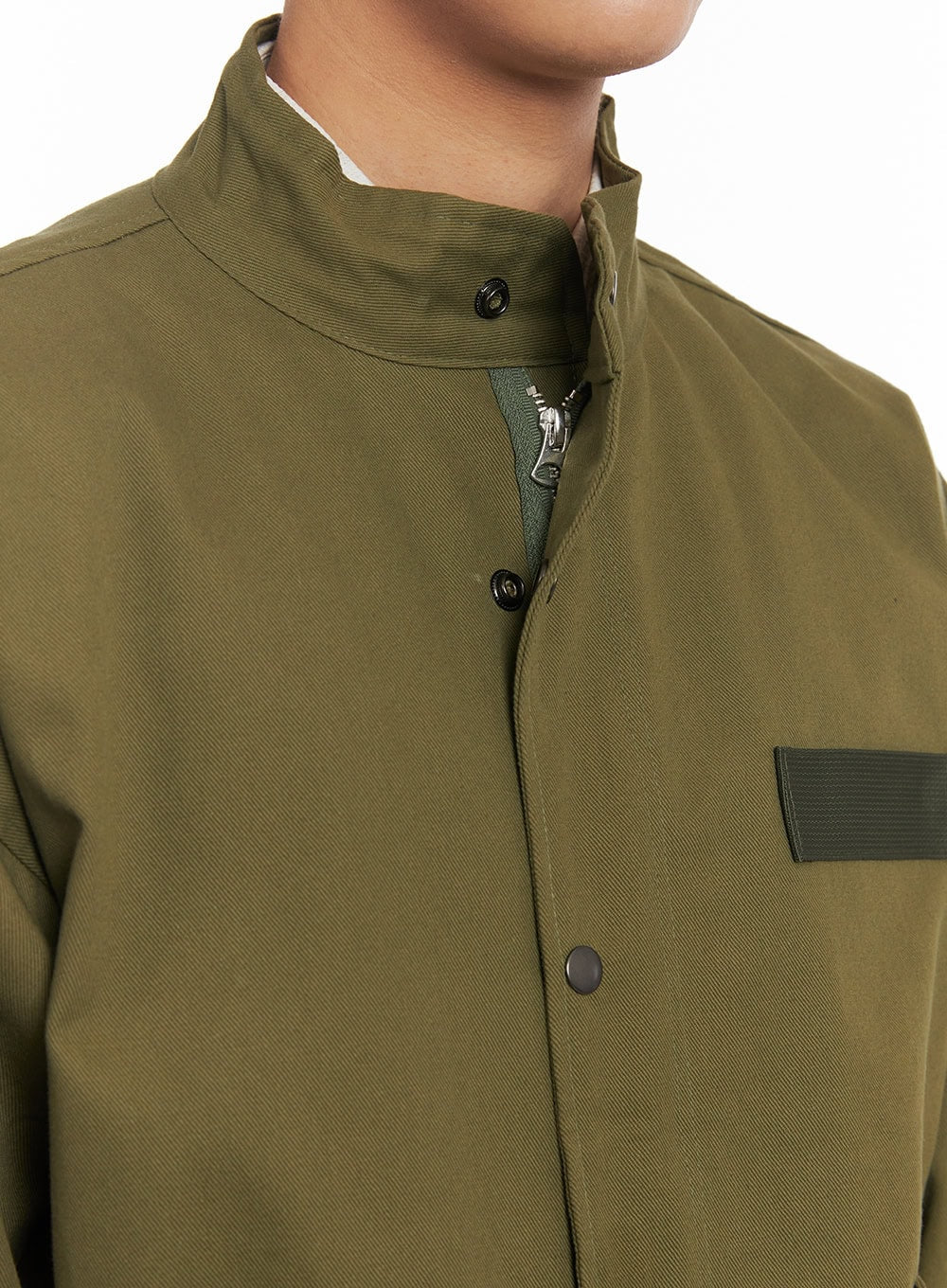 Men's Buttoned Zip-Up Coat IM514