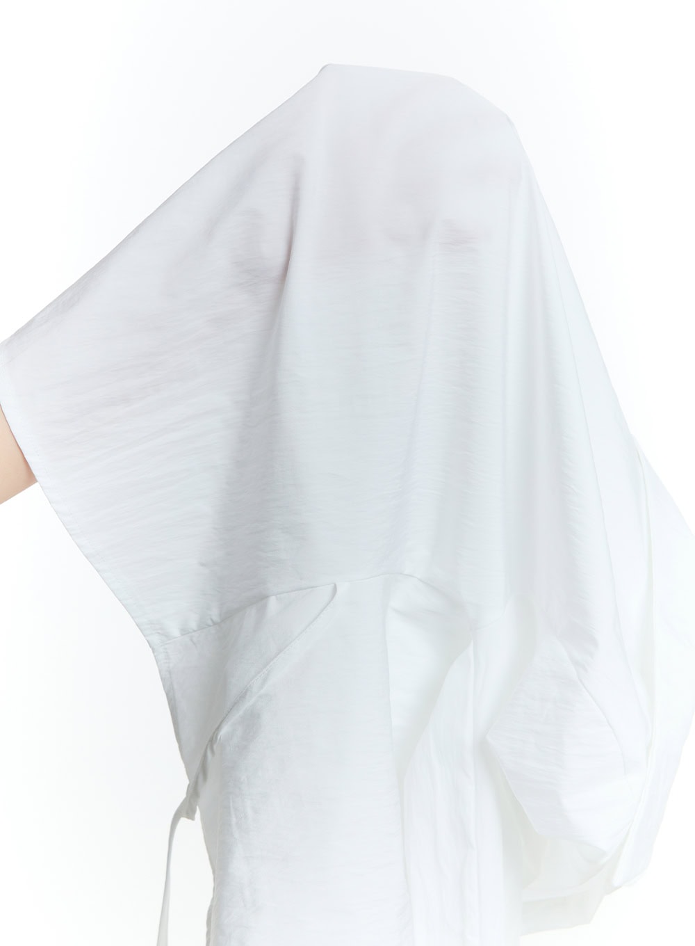 Ribbon-Tie Collared Button-Up CF503