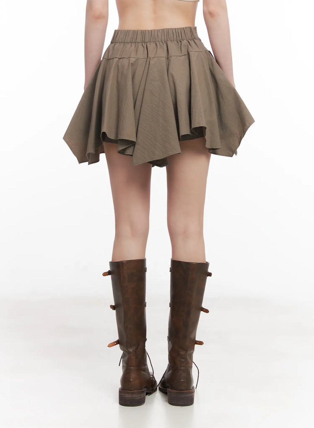 Asymmetric Ruffle Mini Skirt CU510