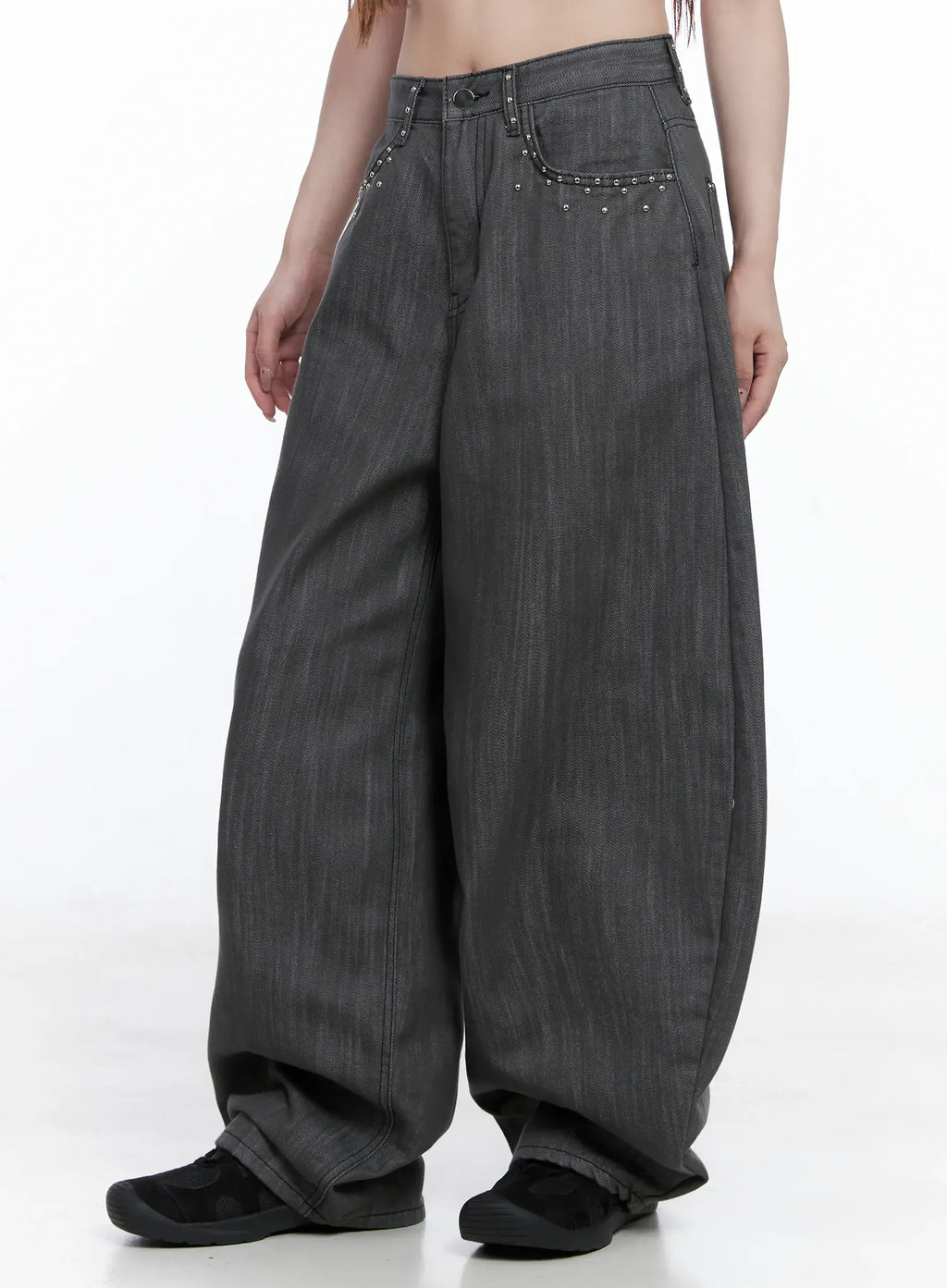 Ann Rhinestone Wide‑Leg Jeans CS501