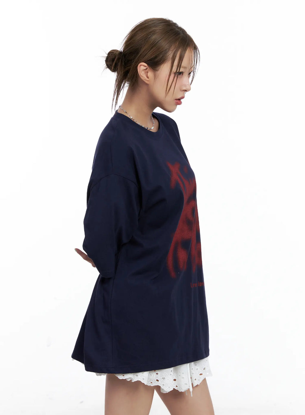 Oversized Graphic Short-Sleeve Tee CL514