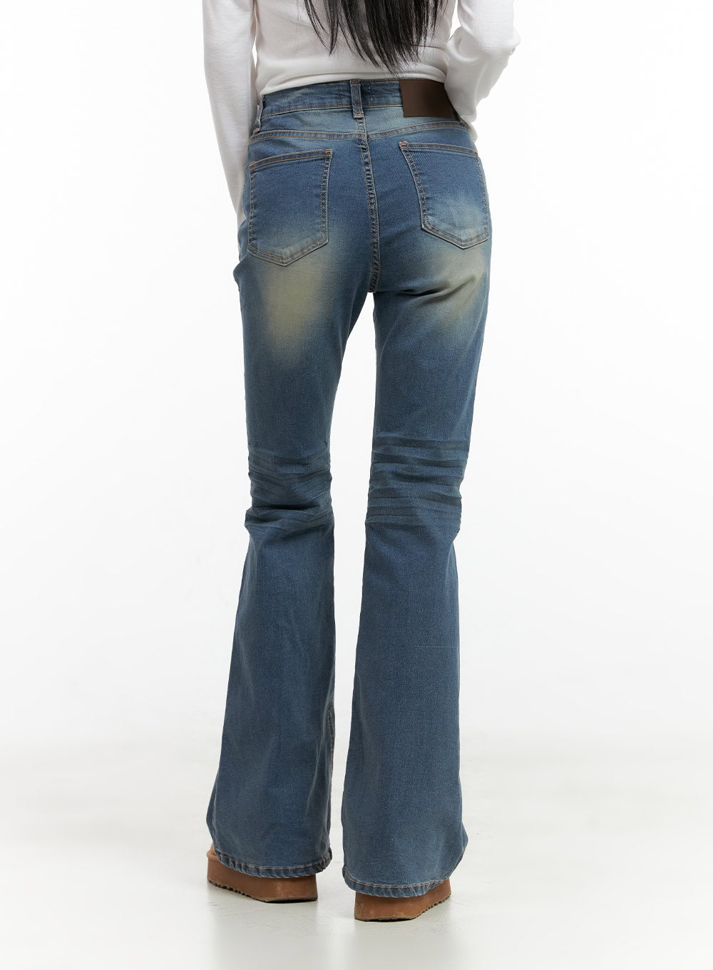Selena Chic Washed Bootcut Jeans CO424