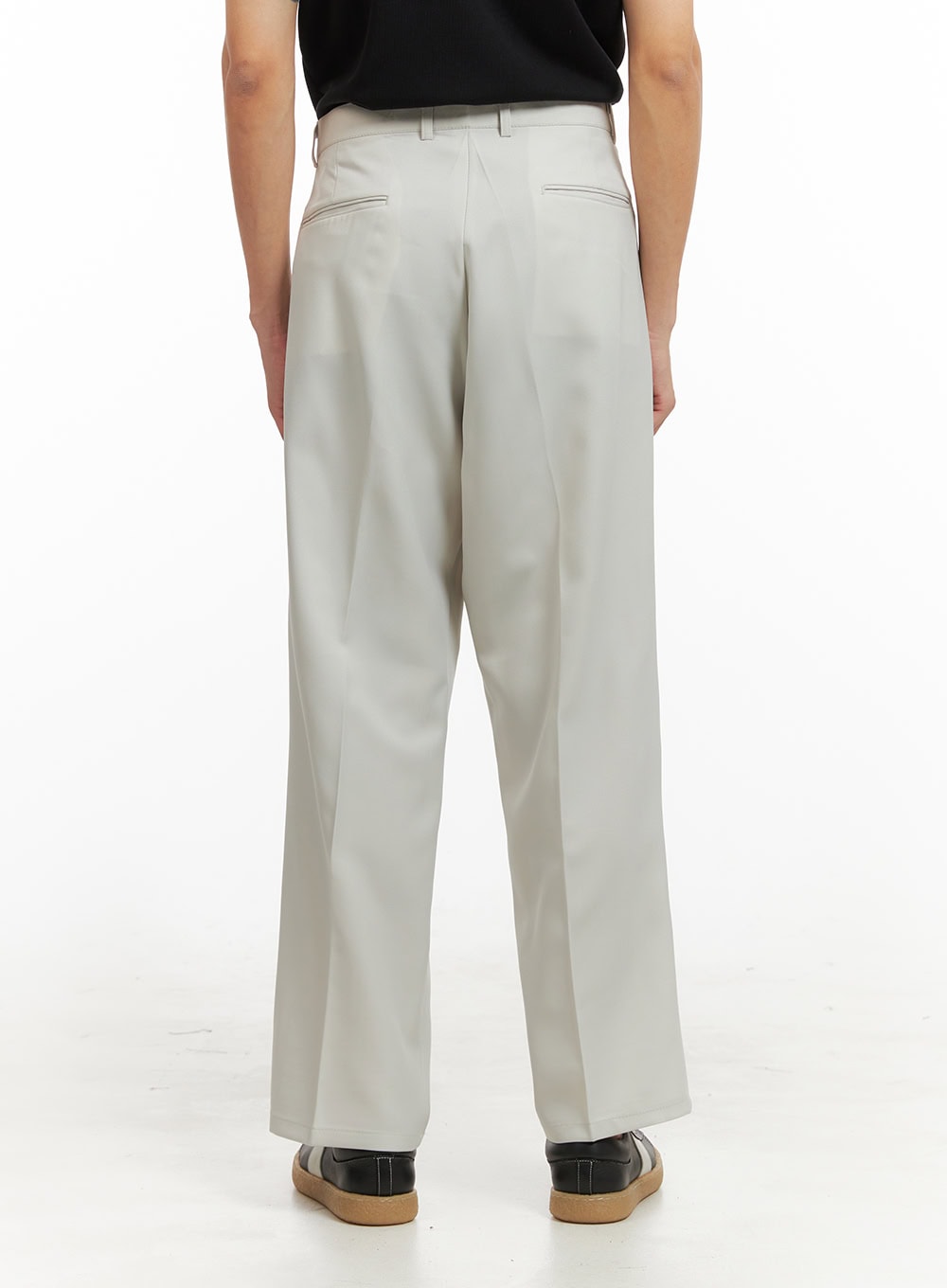 Men's Loose Fit Tailored Pants (White) IY424