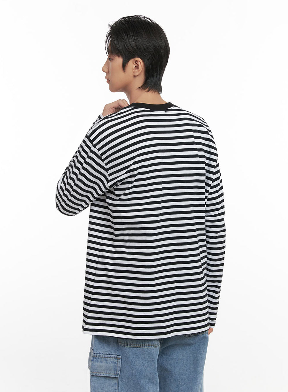 Men's Striped Long Sleeve Tee ID406