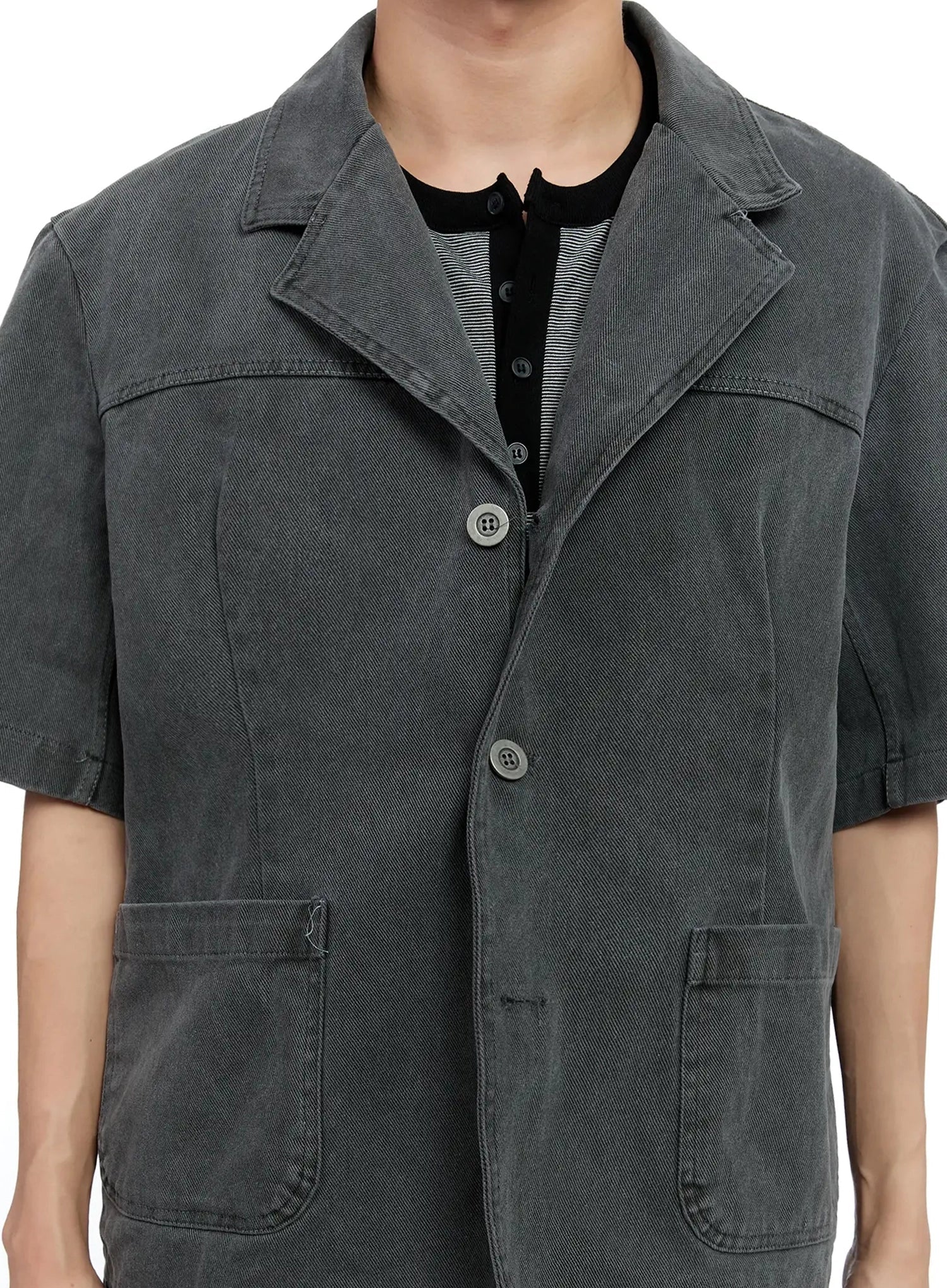 Men's Short-Sleeve Button-Up IG520