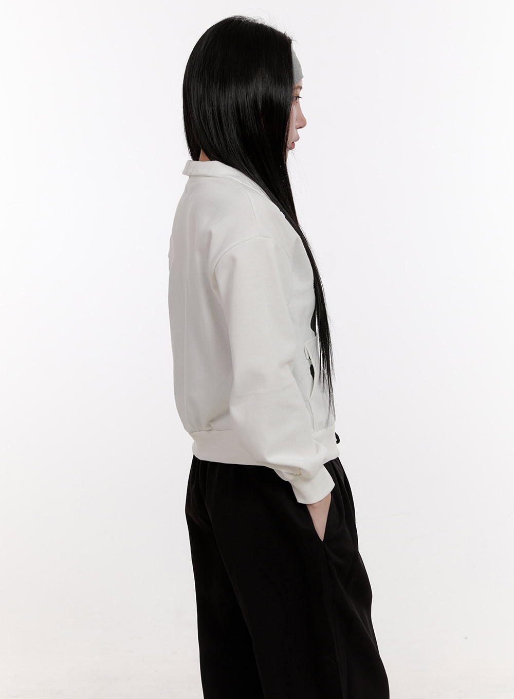 Two-Way Graphic Zip-Up Sweatshirt CJ531