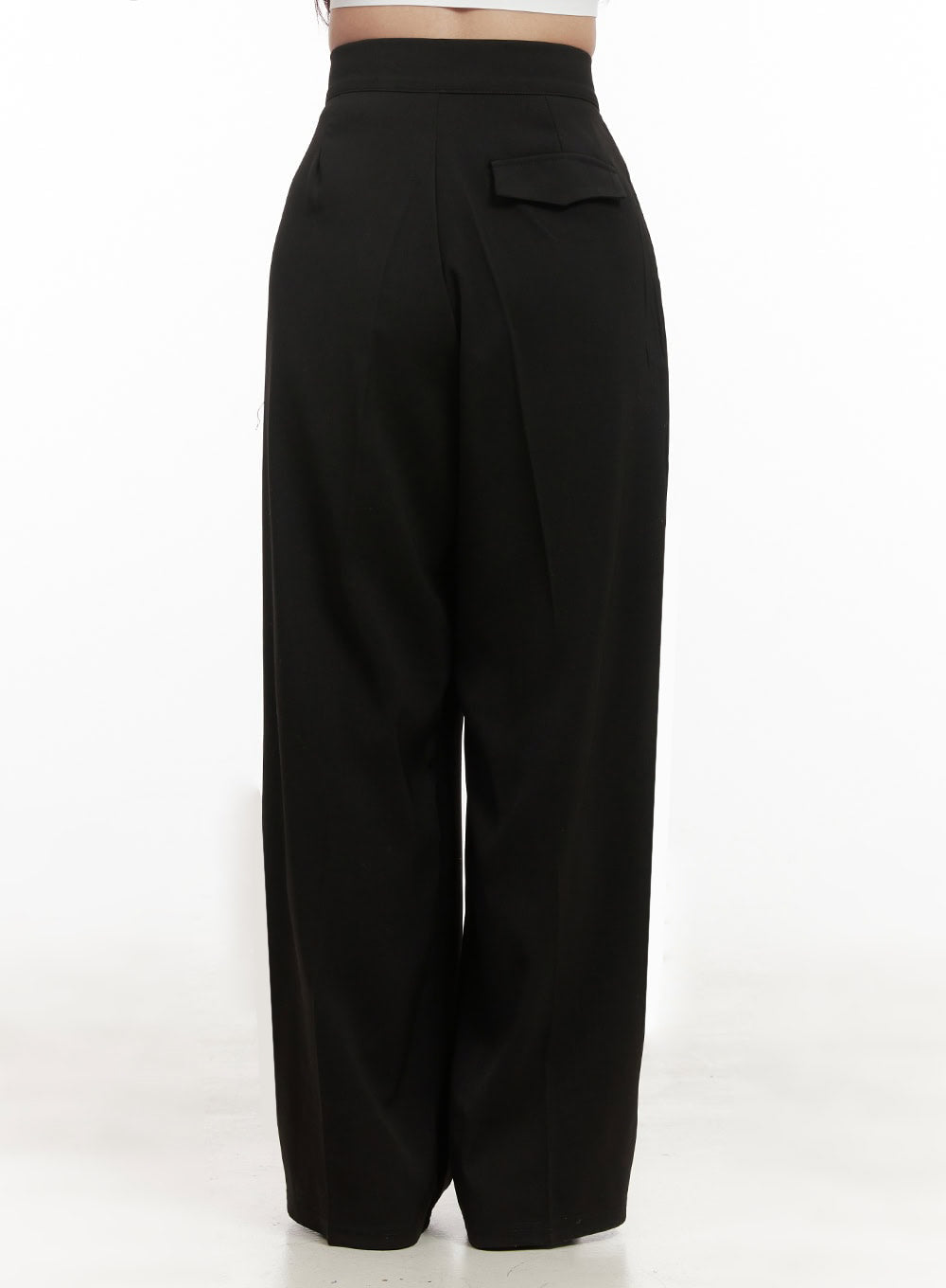 Pintuck Wide-Fit Dress Pants IJ510