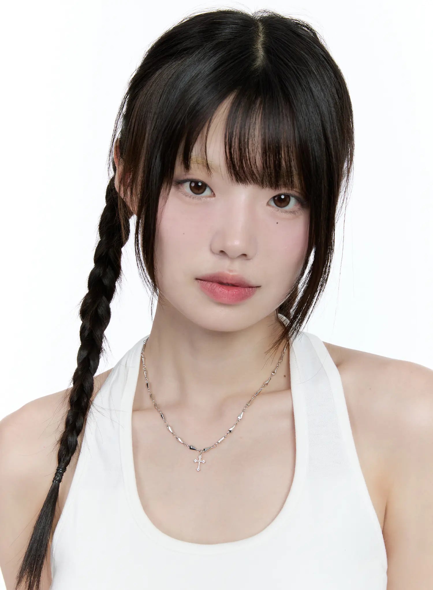 Triangle Chain Cross Pendant Necklace CG511