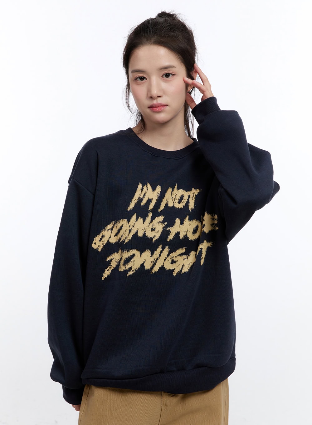 Oversized Crew Neck Sweatshirt ON418