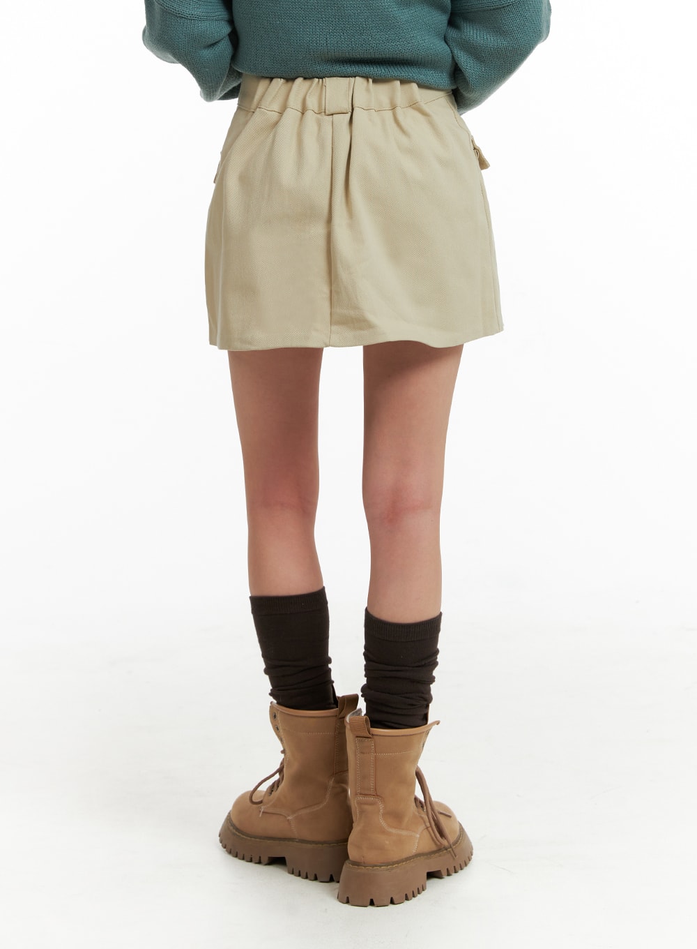 Pocket Cotton Mini Skirt IF408