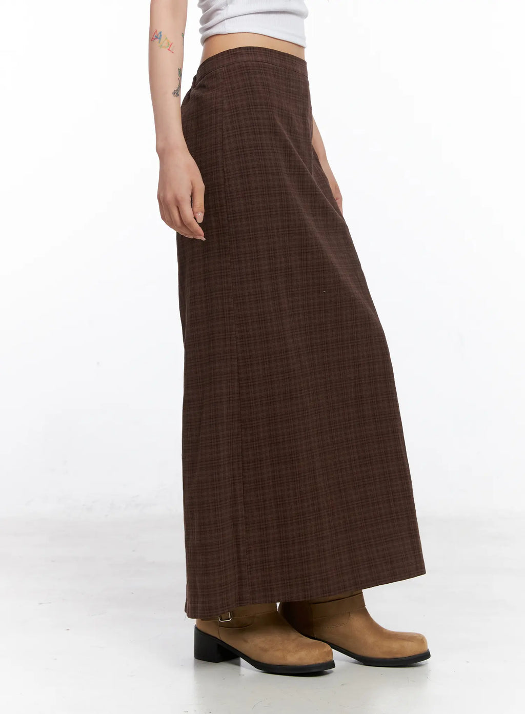 Plaid Maxi Skirt CC1809