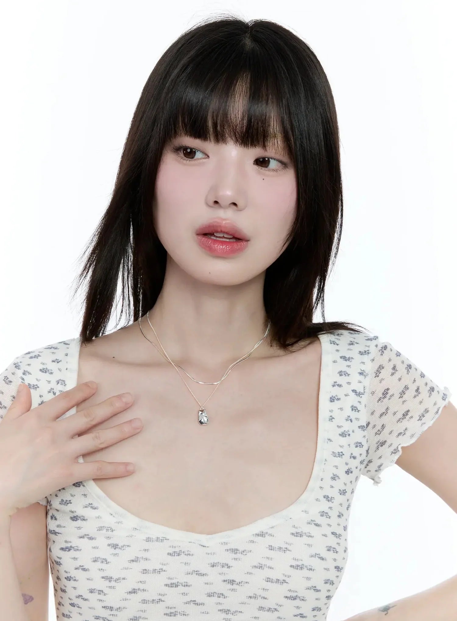 ACC Double-Layered Pendant Necklace IG507