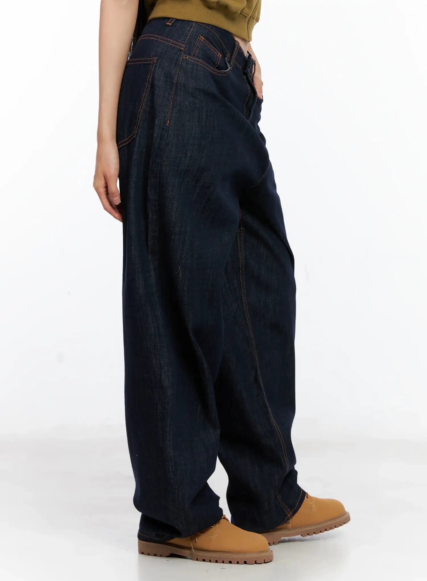 Cherry No-Fade Wide-Leg Denim Jeans CL529