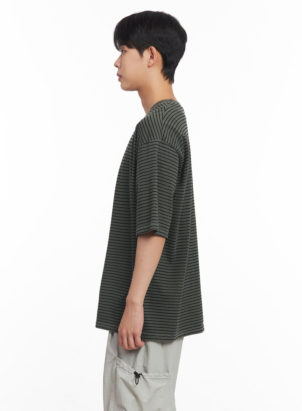 Men's Cotton Striped Round-Neck T-Shirt IY522