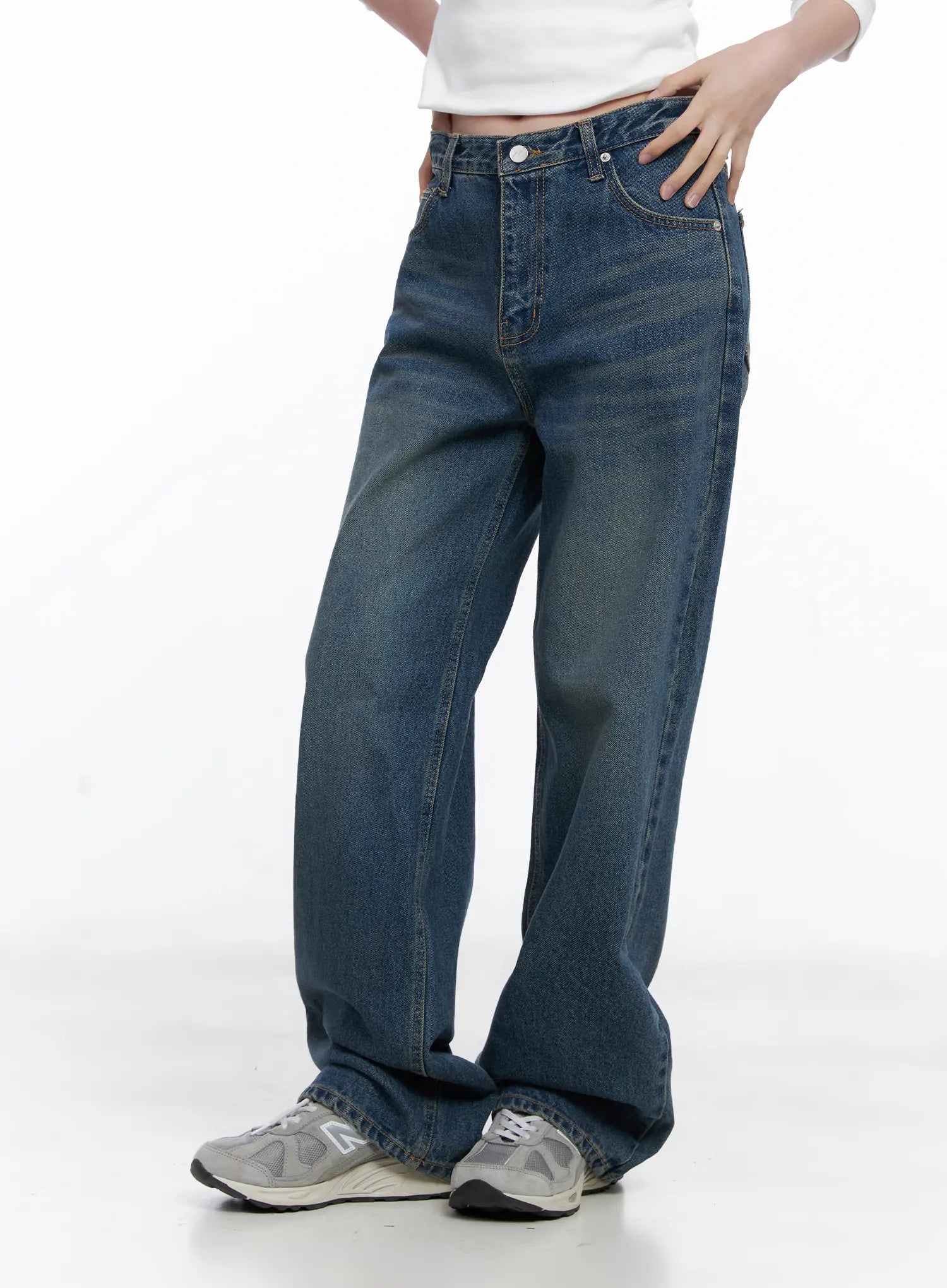 Kiki Wide Leg Vintage Washed Jeans CG520