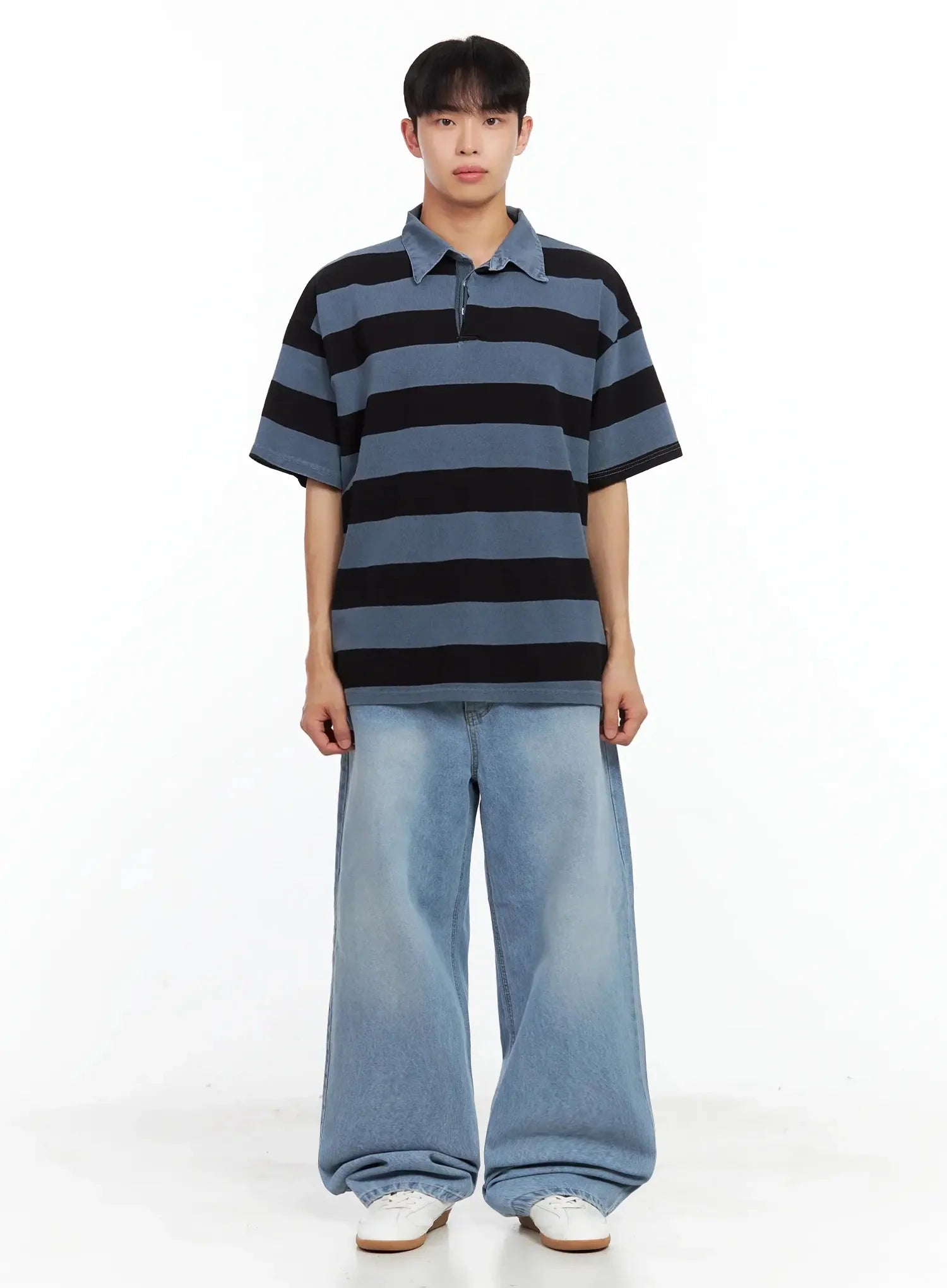 Men's Striped Polo Shirt IL516