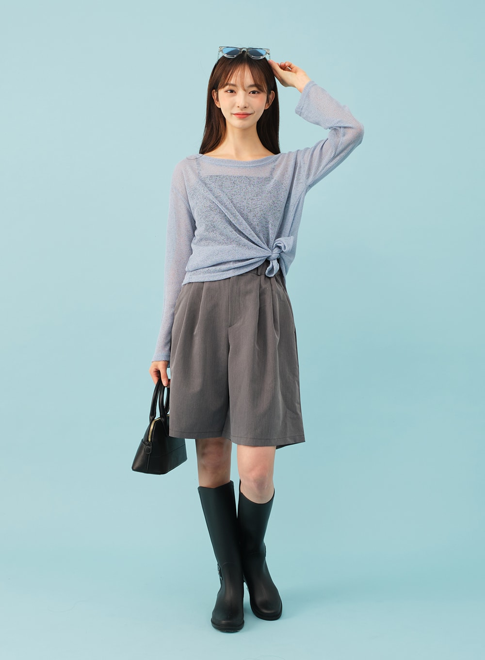 Sheer Cool Asymmetrical Top CJ21