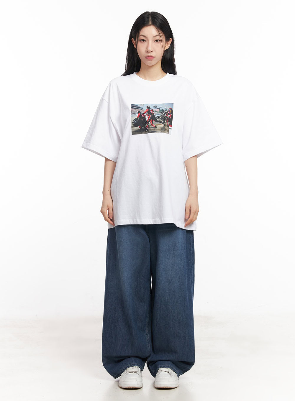 Casual Cotton Graphic Oversize T-Shirt IY529