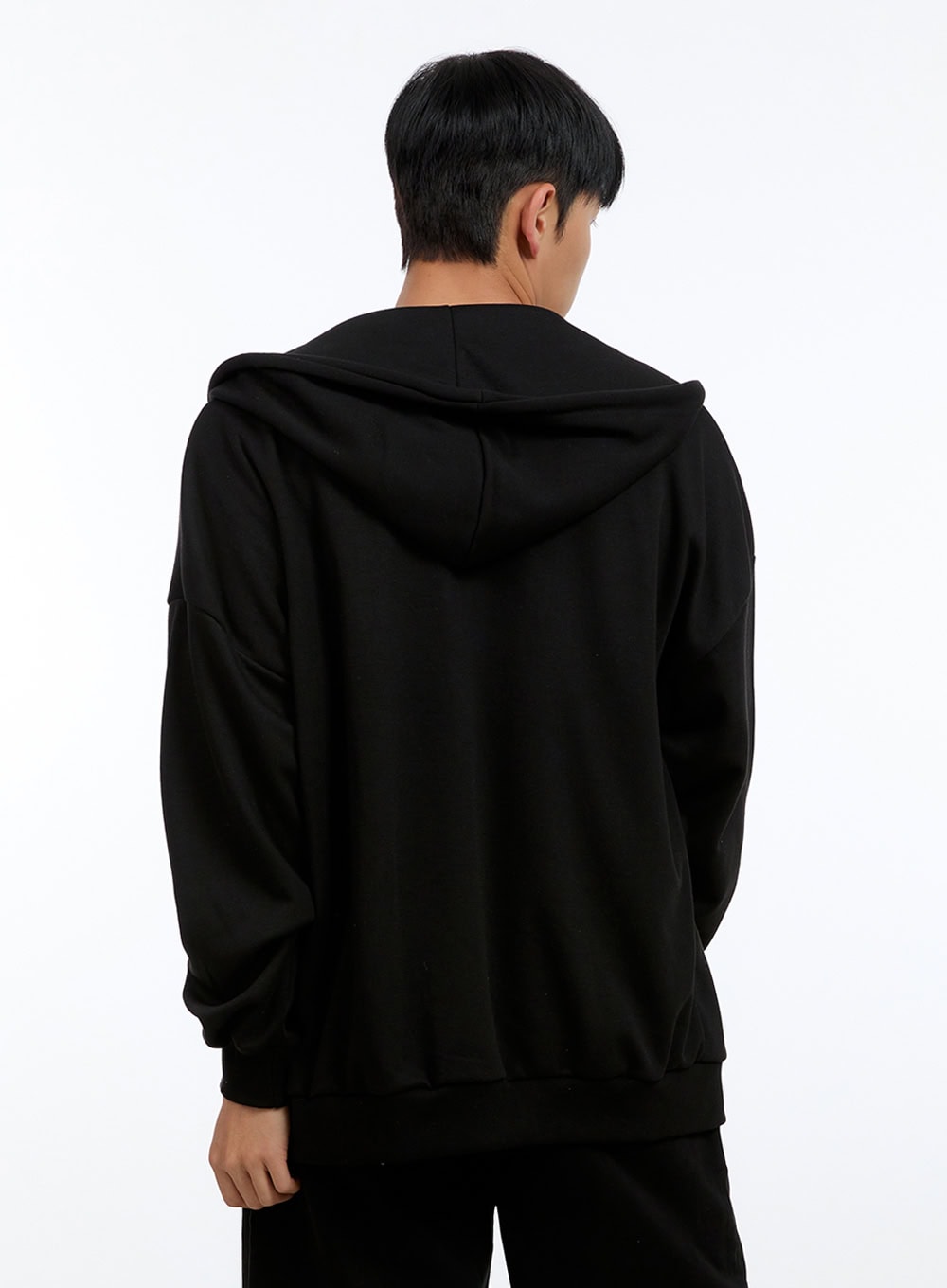 Men's Basic Two-Way Zip-Up Hoodie IG422