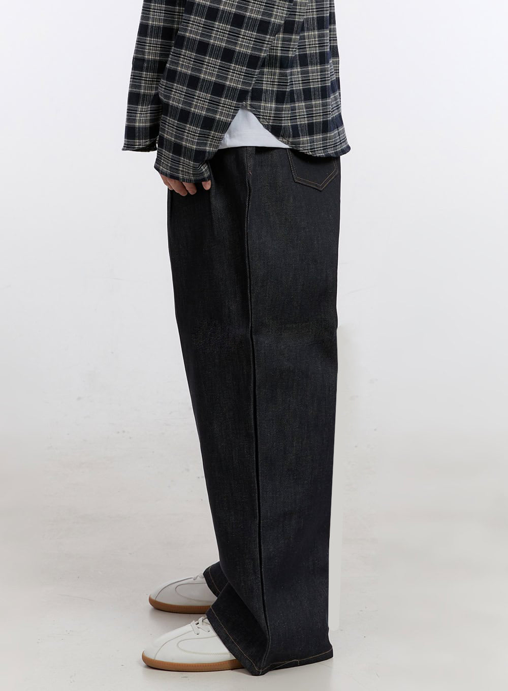 Men's Pintuck Baggy Jeans IM525