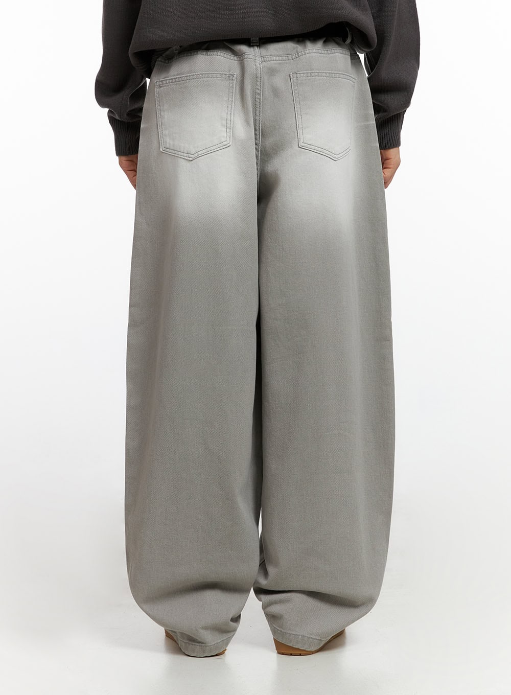 Men's Loose Fit Baggy Jeans (Gray) IG409