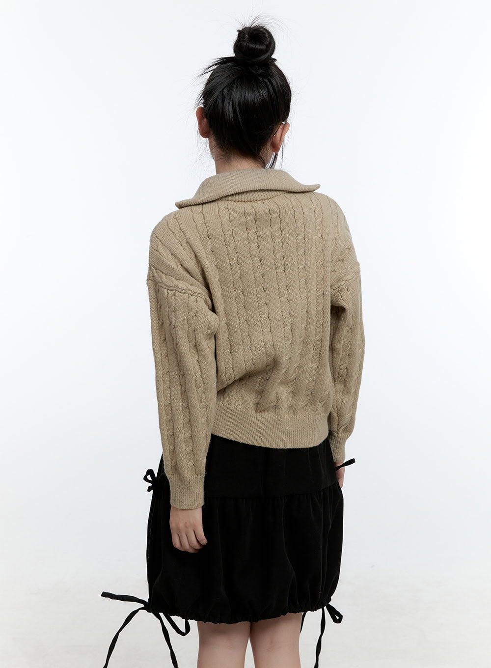 Cable Knit Zip Up Cardigan CD420