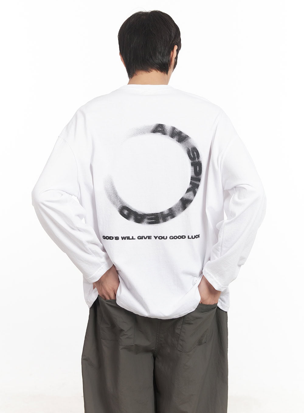 Men's Graphic Cotton Long Sleeve Shirt IA510